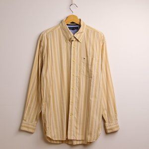 Vintage Tommy Hilfiger Cream Button Up Casual Shirt